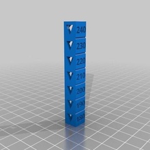 long-range temp calibration tower unfinished customized 3d_printing_tests 3d print model - Mito3D