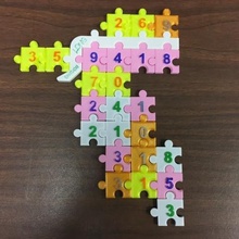 long division jigsaw patterns art math 3d print model - Mito3D