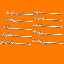 long drink stirrers cocktail names mixed drinks party dinner 3d print model - Mito3D