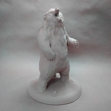 long haired bear sculpture art 3d print model - Mito3D