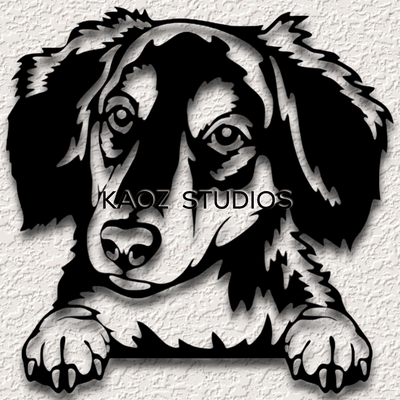 longue coiffeur teckel mur art doxie décor saucisse chien décoration 3d print model - Mito3D