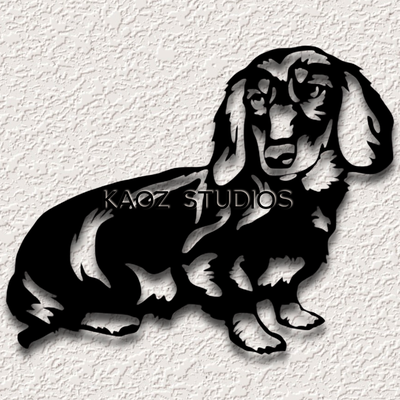 long hairerd dachshund wall art doxie decor sausage dog decoration 3d print model - Mito3D