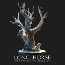 longo cavalo escultura 3d impressão arte terror Horror ventilador esculpir Trevor Henderson monstro criatura arrepiante assustador hallowwen árvore 3d print model - Mito3D