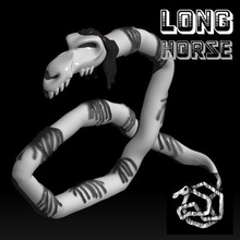 long horse monster siren head skull fight 3d print model - Mito3D