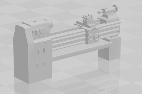 longue tour échelle diorama trains outils machine atelier machinerie 3d print model - Mito3D