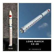 long march 2 - cz-2d scale 1 200 multi parts 1200 chinese launcher rocket space vehicles 3d print model - Mito3D