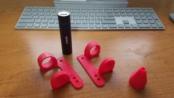 longboard rouge lèvres batterie titulaire soutien outils électrique planche roulette lumières USB 3d impression 3d print model - Mito3D