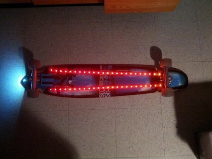 uzun tahta aydınlatma sistemi Adafruit Led şerit ışık Longboard elektronik 3d print model - Mito3D
