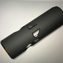 longsword flash gizleyici - airsoft çeşitli dış namlu hpa fütüristik tüfek taktik özel flashhider 3d print model - Mito3D