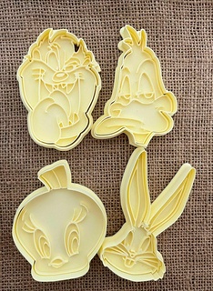 looney tunes piolin tweety taz duck lucas stamp seal cutters cookie cookies galletas 3d print model - Mito3D