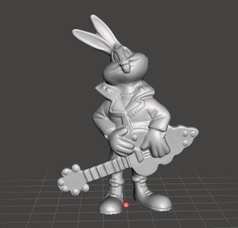 Looney melodiler Kaya grup böcekler tavşan promosyon şekil 90s pvc oyun toons kürklü aksiyon hayvan fantezi oyuncak Sanat heykelcik Disney yaratık 3dprint çizgi filmler antropomorfik çocuklar boyama metal müzik gitar 3d print model - Mito3D