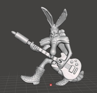 looney tunes rock band wile e coyote promotional figure 90s pvc coyote wolf bugs bunny gashapon action animal fantasy toy art figurine disney glam guns roses cartoons anthropomorphic kids elvis metal music guitar  3d print model - Mito3D