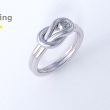 loop-ring Schmuck Hochzeit wave Haut Silber ring bedruckbar ist Muster modern Modell Luxus loop hand Geschenk geometrische gem engagement diamant design Schönheit 3d print model - Mito3D