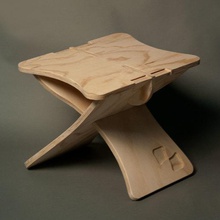 loop stool curvy home 3d print model - Mito3D