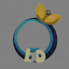 loopy looper blue orange design ball toy art logo game anti-stress 3d print model - Mito3D