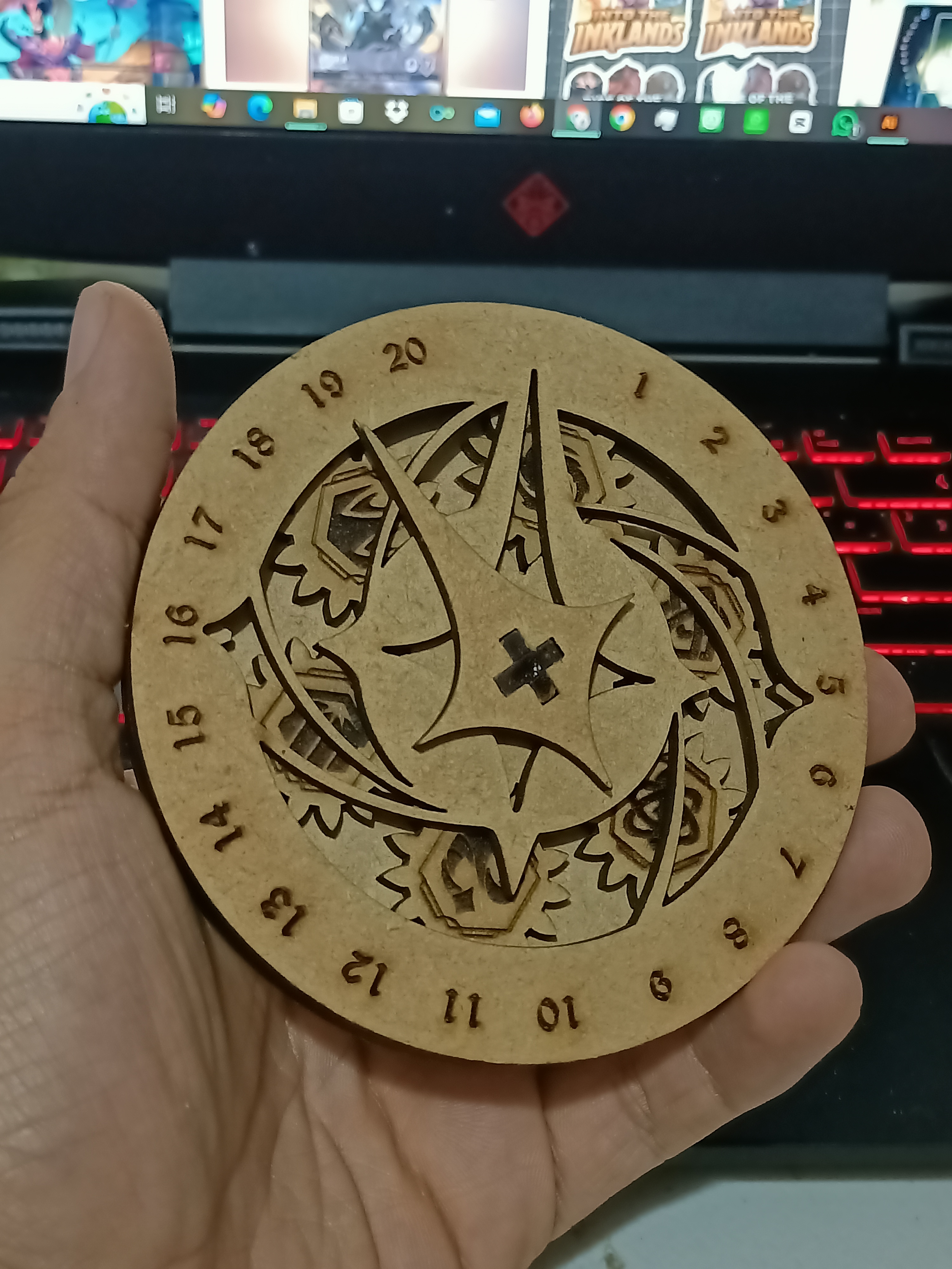 lorcana tradição contador dobrável vida tcg jogos rotativo engrenagem acessório portátil personalizadas mdf compactar rastreador símbolo único roda flatpack precisão 3D print model - Mito3D