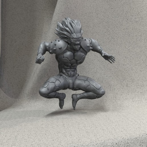 señor boros - one punch man juego un puñetazo al hombre borons el anime la manga estatua saitama 3D print model - Mito3D