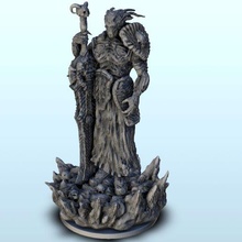Kral kaos kafatası kılıç karanlık Ortaçağa ait yaş Sigmar fantezi Warhammer oyun necro rakamlar canavar zombi küçük resimler heykelcik iblis şeytan 3d print model - Mito3D