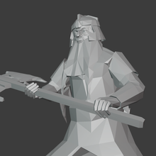 Kral yüzükler Gimli oyun Yüzüklerin Efendisi 3d print model - Mito3D