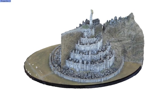 signore anelli minas tirith arte of fotogrammetria modello città lotr 3d print model - Mito3D