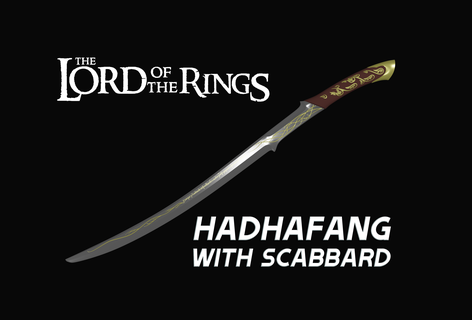 senhor argolas Hadhafang lotr elrond Arwen espada lâmina elfo Elvish cosplay suporte 3d print model - Mito3D
