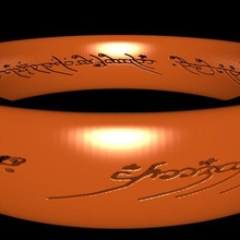 Seigneur anneaux bague 3d print model - Mito3D