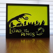 lord rings silhouette art of the tolkien gollum gandalf smaug frodo artwork ornament gift easy 3d print model - Mito3D