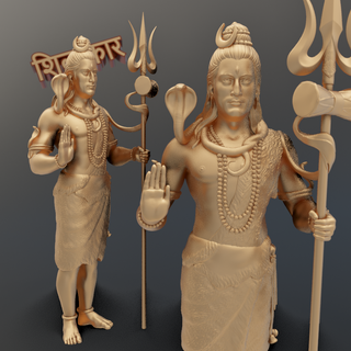 Herr shiv Stehen Haltung Shiva Adiyogi Yoga Meditation 3d print model - Mito3D