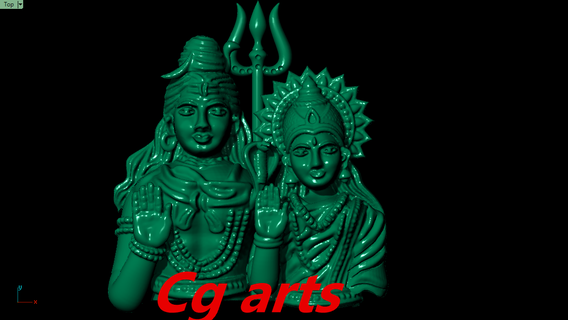 Kral Shiva Kara Parvati madalyon 3d Yazdır model 3d print model - Mito3D