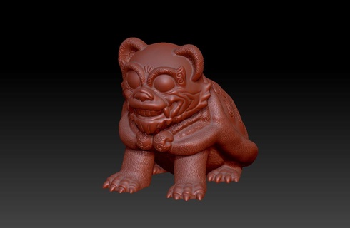 lord tiger ornament 3d print model - Mito3D