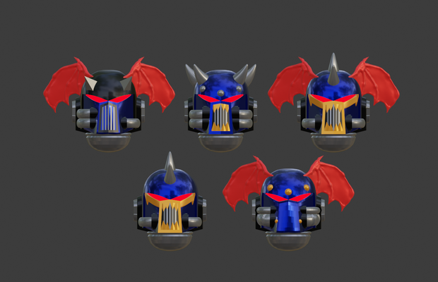 lords of night - edgelord helmets conversion bits nightlords avedominusnox ave dominus nox space marine spacemarine chaos 3d print model - Mito3D