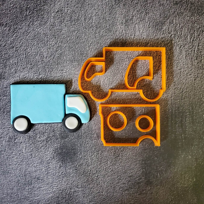 camion biscuit coupeur excavatrice construction site fondant gâteaux 3d print model - Mito3D