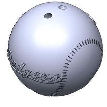 los angeles ball key ring baseball angels dodgers 3d print model - Mito3D