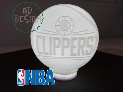 los angeles clippers basketball tealight Various reading light nightlight nba sports game man cave décor kids room 3d print model - Mito3D