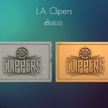 los angeles clippers logo sollievo 3d Stampa modello arte pallacanestro sculture segni loghi 3d print model - Mito3D