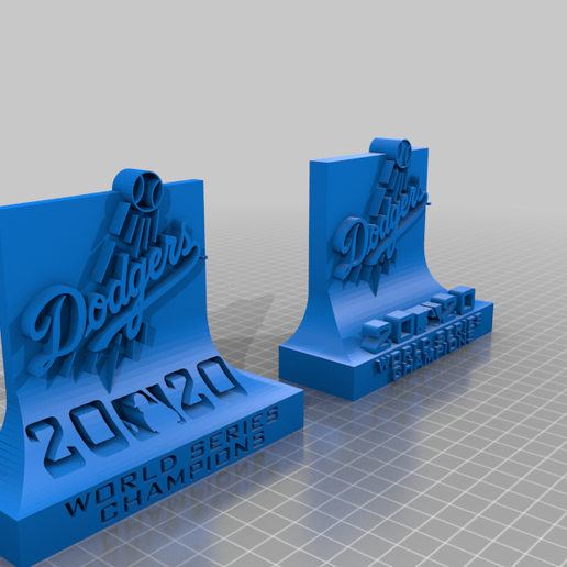 los angeles Dodgers 2020 Series campeões beisebol la mlb sport_outdoors 3D print model - Mito3D