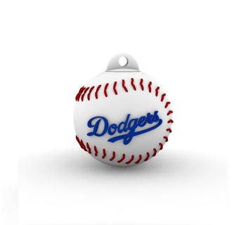 los angeles dodgers keychain - container lid mlb 3d print model - Mito3D
