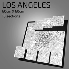 angeles enmarcado pared Arte paisaje urbano arquitectura edificios recuerdo ciudad mapa California 3d diseño 3d print model - Mito3D
