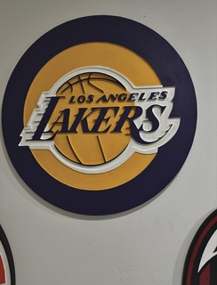 Los melekler Lakers Basketbol logo 3d print model - Mito3D