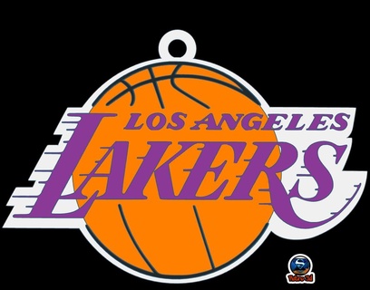 los angeles lakers keychain nba basketball 3d printing stl fanatic details gift sport white orange purple black collection spirit team iconic logo 3d print model - Mito3D