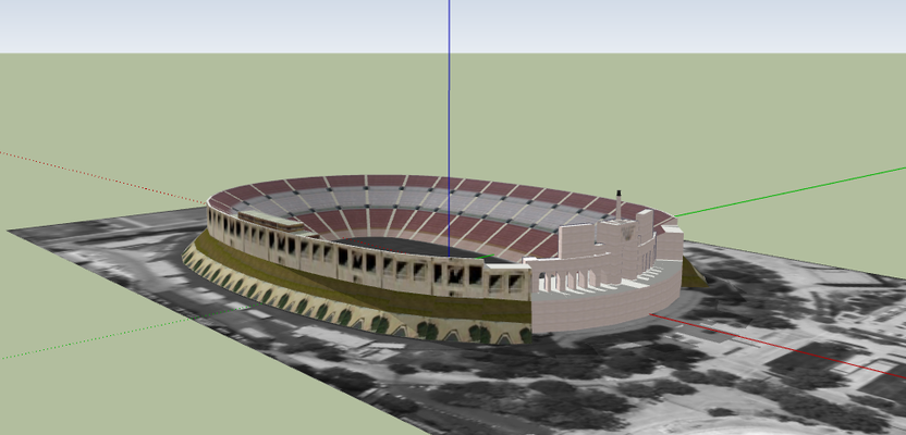 los angeles memorial coliseu usc trojans estádio 2023 futebol nfl nba mlb nhl 3d print model - Mito3D