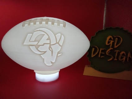 los angeles rams 3d football tealight Various light reading party nightlight office kids room art decor man cave she shed sports game nfl 3d print model - Mito3D