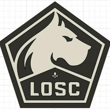 losc logo football first league crest 3d print model - Mito3D
