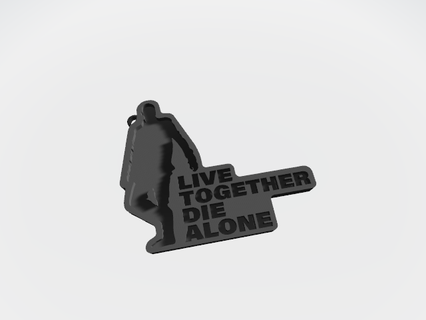 lost jack shepard live together die alone keychain series tv 3d print model - Mito3D
