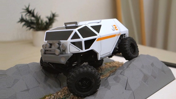 lost space chariot netflix mini-z 4x4 body fan art axial crawler fcx24 kyosho miniz rover scx scx24 vehicles 3d print model - Mito3D