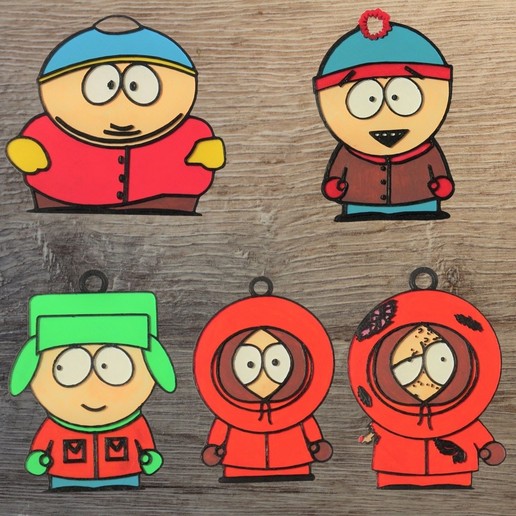 çok 5 south park süsler ev ölüm kenny kyle stan cartman Güney film dekorasyon Noel süs 3D print model - Mito3D