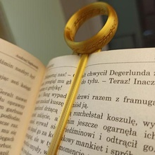 lotr Ring Lesezeichen Herr Ringe Tolkien Gadget gandalf frodo bilbo Hobbit Kunst Geschenk Gemeinschaft 3d print model - Mito3D