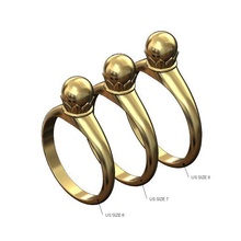 lotus bead leaves fashion ring sizes 6 7 8 3d print model 3d print model - Mito3D