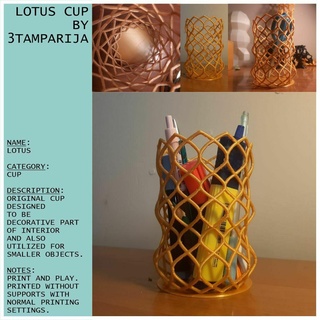 lotus cup Home home design house interior cups vase vases key holder keys small 3d print model - Mito3D