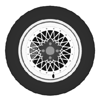 lotus esprit roues face arrière roue voiture détail haute poly jante pneu course bande roulement accessoires 3d print model - Mito3D